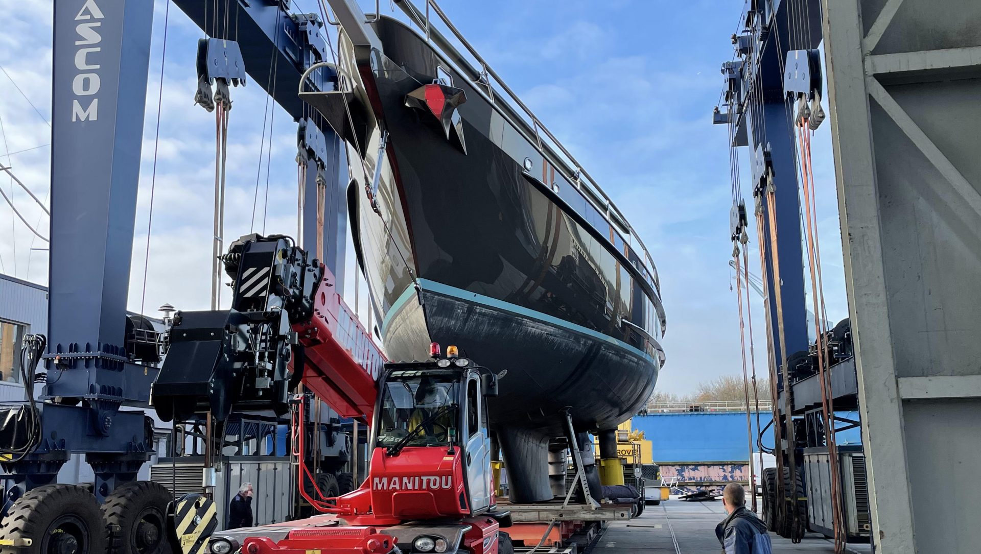 5 tons telecrane for yachts
