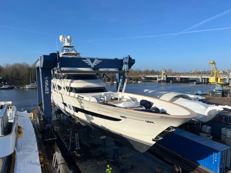 54m Huisman sportfish yacht 406 set to be launched at Amsterdam Yacht Service