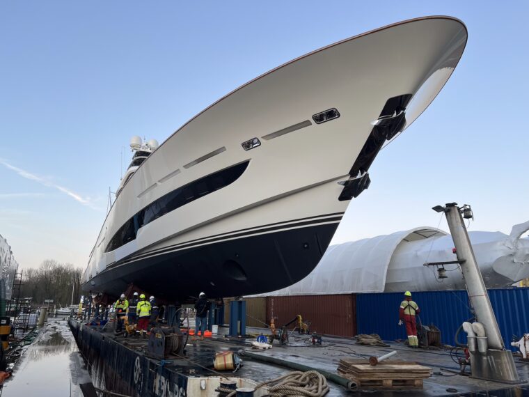 54m Huisman sportfish yacht 406 launched at Amsterdam Yacht Service